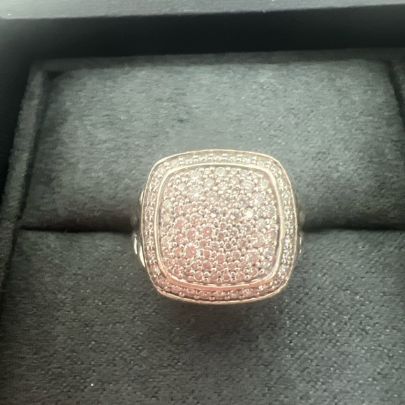 David Yurman Albion® Ring Sterling Silver with Pavé Diamonds, 14mm - Picture 3 of 6